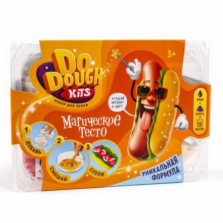 Игрушка в наборе тесто сухое «DO DOUGH kits. Хот-дог»-1