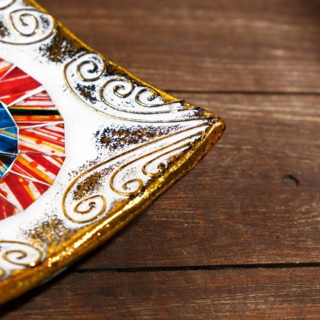 Decorative plate "Ellie" ceramics 14x14x3 cm-1