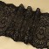 Lace elastic fabric, 185 mm × 2.7 ± 0.5 m, black color