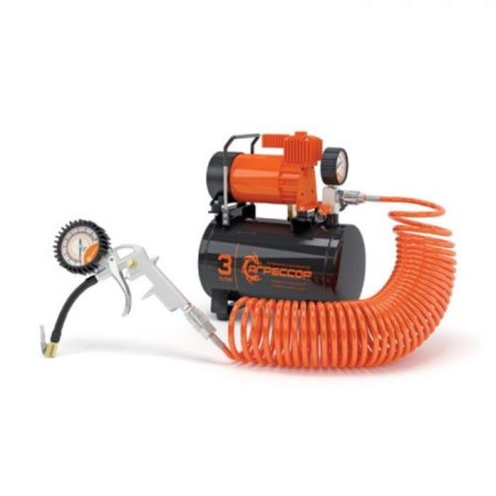 Car compressor "aggressor", metal, receiver 3 l, 12V, 180W, hose 10 m, AGR-3LT