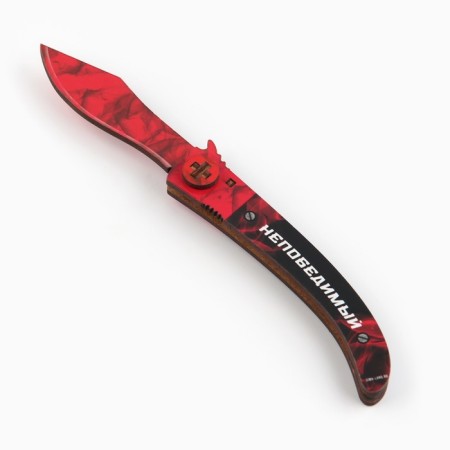 Souvenir wooden knife Navaha "Red Smoke", 22 cm-4