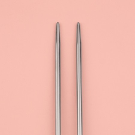 Knitting needles, straight lines, d = 2.5 mm, 35 cm, 2 pcs-2