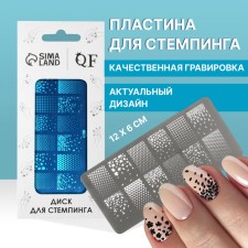 Stamping plate Metal “gradient”, 12 × 6 cm