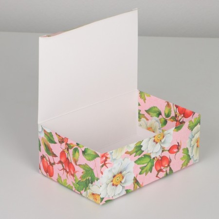 Box Gift team, packaging, "flowers", 18 x 12 x 8 cm-1