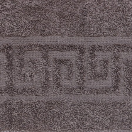 Terry towel with a border 50x90 cm, gray, cotton 100%, 430g/m2-2