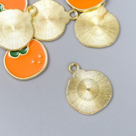 Decor for creativity Metal, enamel "Orange" Orange 1.7x2 cm-1