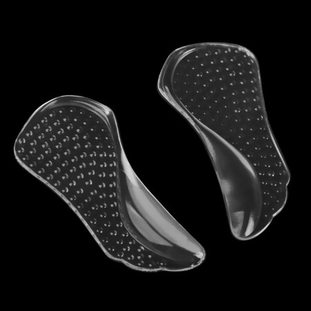 Half -slopes for shoes, with an adversary, massage, on a glue basis, silicone, 12 × 6 cm, pair, color transparent-2