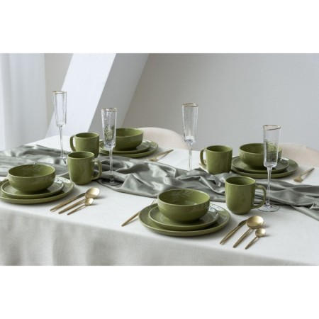 Ceramic plate "Olive", 19.6 cm, green color-8