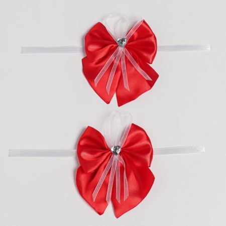 Baltic Babochka wedding for decor, satin, 2 pcs, red