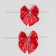 Baltic Babochka wedding for decor, satin, 2 pcs, red