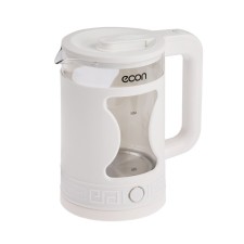 Electric kettle ECON Eco-1505ke, 1500 W, glass, 1.5 l, white