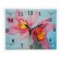 Carty clock is wall-mounted, interior "flowers in a vase", silent, 25 x 20 cm