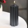 Candle-cylinder "Four-leafer", 4.5x10.5 cm, wet asphalt, 6 hours