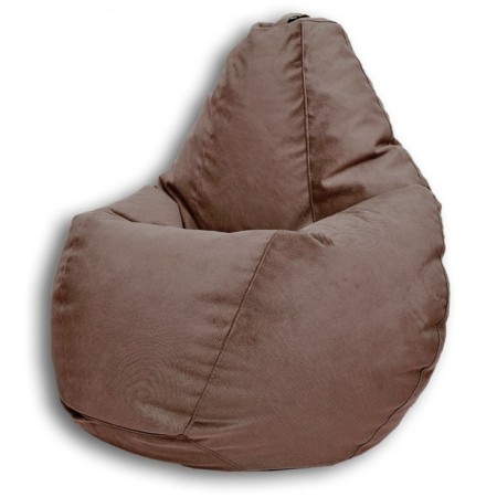 The hand-bag “Pear” is positive Liberty, size M, diameter 70 cm, height 90 cm, velor, color light brown-1