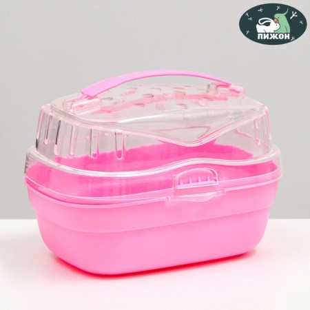 Carrying for rodents "Pijon", 23 x 16 x 15 cm, pink