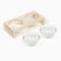 Double stand with bowls made of transparent glass 30 x 14.5 cm x 6.5 cm, 2x250 ml
