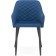 Steve Metal/velor, black/blue 52x68x81 cm