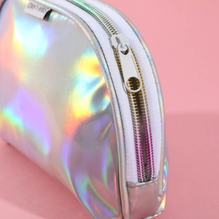 Cosmetic bag-trapping "in the spotlight", holographic PVC, 20 x 13 cm-1
