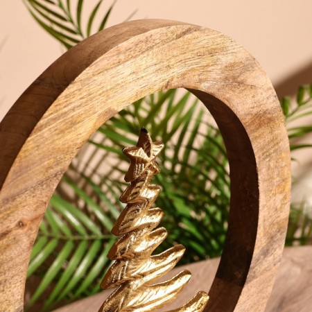 Interior souvenir in the wooden ring "spruce" 30x8x33 cm-4