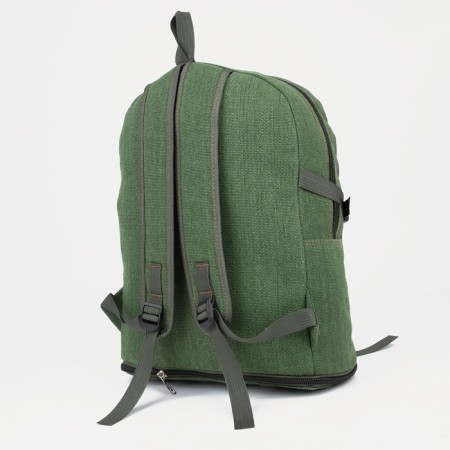Tourist backpack, 60 l, lightning department, external pocket, green color-3