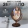 The mirror of the desktop "oval", two -sided, with an increase, the mirror surface is 8.5 × 12.1 cm, the color is black/copper