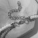 Bracelet on the foot "tail" of mermaids, white color in silver, 28.5 cm