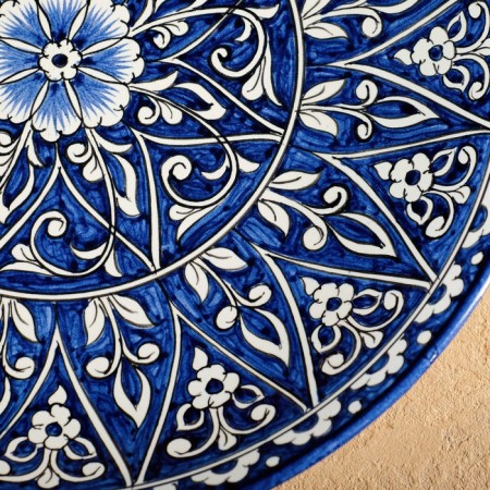 Largan Rishtan ceramics "Flowers", 32 cm, blue-2