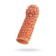 Kokos nozzle with additional stimulation, realistic, TPE, bodily, 16.5 cm