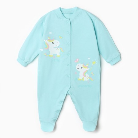 Overalls for the girl, mint color, height 68 cm