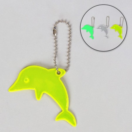 The reflective element "Dolphin", bilateral, 7 × 5.2 cm, color mix-2