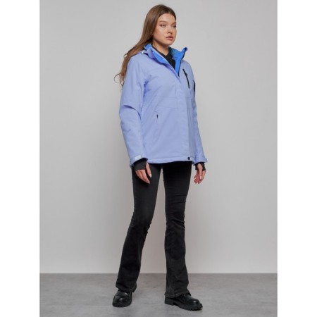 Ski jacket women's winter, size 42, purple color-9