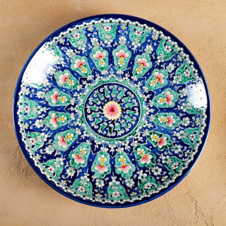 Largan Rishtan ceramics "Patterns", 32 cm, green-4