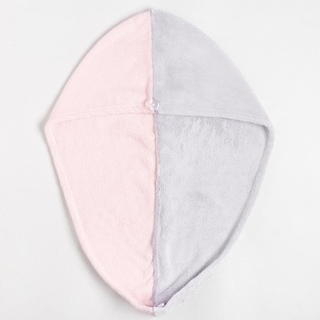 Cup for drying hair Ethel “Two -color”, central pink/purple, 65*25 cm, 100% p/e-3