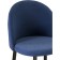 Metal amisore stool/velor, black/blue 48x53x95 cm