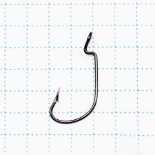 KOI Offseet Worm hook, size 6 int, BN color, offset 10 pcs.