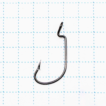 KOI Offseet Worm hook, size 6 int, BN color, offset 10 pcs.