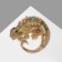 Brooch "Chameleon", colored in gold