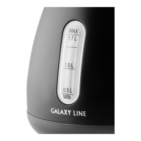 Electric kettle Galaxy Line GL 0343, stainless steel, 1.7 l, 2200 watts, black-5