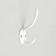 Hook furniture tundra TKD012, two -rod, white