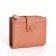 Women's wallet on the button, beige color