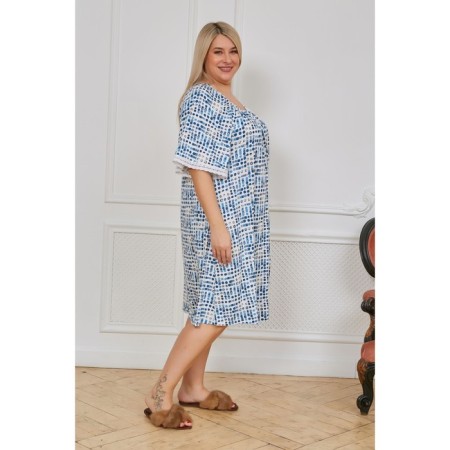 Women's dress, size 64, blue color-3