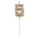 Candle in the cake on the skewer "Almaz", the number "5", champagne, 4.8x2.6 cm