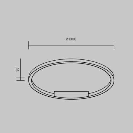 Ceiling Lamp Maytoni Mod058CL-L65BK, LED, 59 W, 1000x1000x35 mm, 1300 lm, black-4