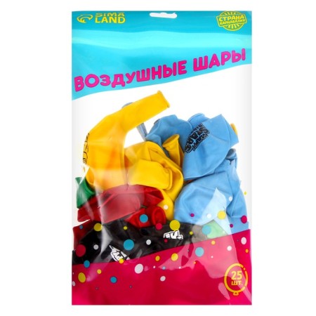 Latex ball 12 "Happy Stars, 25 pcs.-2