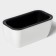 Plastic Plastic for flowers rectangular “gloss”, 900 ml, black and white color