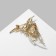 Brooch "Bird" Phoenix, white-yellow color in gold