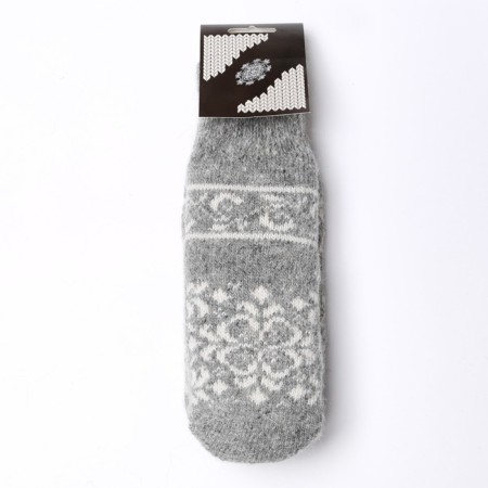 Women's mittens, gray/white color, size 20-22-3