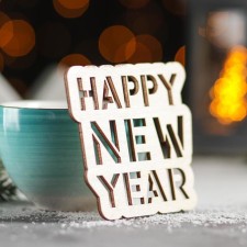 Hot share of Happy New Year, 9 × 8.5 cm