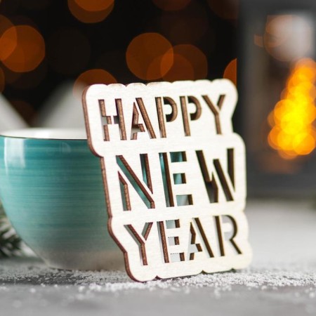Hot share of Happy New Year, 9 × 8.5 cm