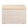 Gerda Pouf, 600x355x432, ash shimo light/eco -leather beige
